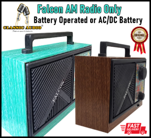 High Performance Falcon  AM & AM/FM Radio Heavy Duty Battery Operated or AC/DC Battery or Electricity Operated (Original) (Assorted Design)