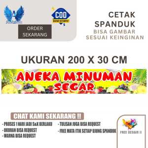 Cetak Spanduk ANEKA MINUMAN SEGAR A Costom Desain