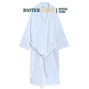 RIOTEX - Áo Choàng Tắm Dài Tay Nam Nữ Khách Sạn Cao Cấp HCM Gía Xuất Xưởng Chất liệu thoáng mát Không Xù Chiều Dài 115cm