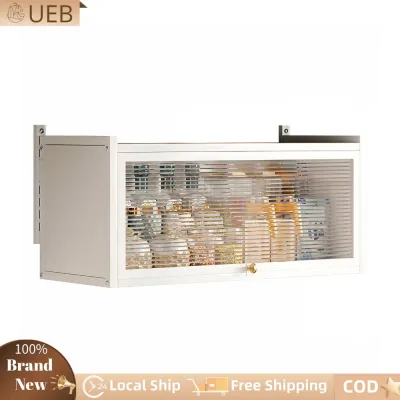 [Ueb Flagship Shop] Wall-Mounted Kitchen Cabinet with Door Household Condiment Shelf Hanging Utensil Organizer for Small Kitchen Appliances