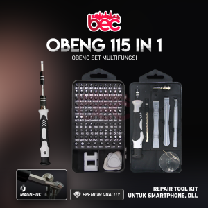 [BEC] OBENG SET 115 in 1 Hp Full Set Obeng 1 Set Lengkap Service Komputer Laptop Hp - 115 in 1