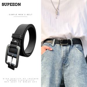 SUPEEON丨Thắt Lưng Nam Thắt Lưng Đen Đơn Giản Thời Trang Phong Cách Hàn Quốc