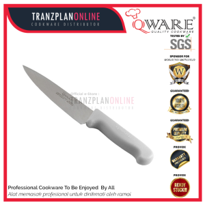 QWARE 8-inch (20 cm) Premium Grade Stainless Steel Kitchen Knife with PROFLEX HANDLE Chef Knife Pisau Dapur Pisau Lapah 菜刀 厨师刀