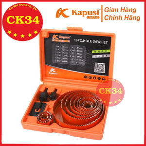 Bộ mũi khoan khoét lỗ thạch cao gỗ lỗ đèn trần 8 và 16 chi tiết KAPUSI