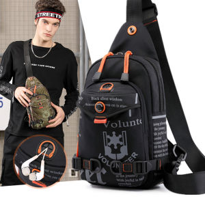 Men Nylon Waterproof Chest Bag Travel Casual Sling Bag Body Bag Male Shoulder Pouch Bags Backpack For Man