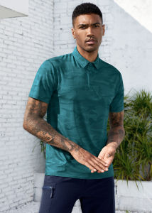 เสื้อกอล์ฟโปโลลายพรางเสื้อยืดตีกอล์ฟแบบพอดีตัวสำหรับผู้ชายระบายอากาศได้น้ำหนักเบาและมีแห้งเร็วลายพรางแขนสั้น