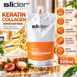 Kem ủ tóc hấp phục hồi Slider Keratin - 500ml