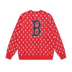 MLB 2025 Thu Đông Phong Cách Mới Lão Thị Đầy Đủ In Sau LOGO Tiêu Chuẩn Áo Len Cặp Đôi Cotton