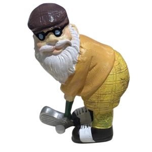 MAGIC Delicate Golfing Gnome Statue Golf Gnome Waterproof Dwarf Art Statue Gnome Ornaments Resin Craft Garden Resin Ornaments Outdoor