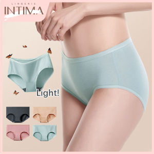 INTIMA 【Seller Recommendation】Super Soft Modal Panty for Women Breathable Graphene Antibacterial Crotch Briefs Simple Comfortable Mid-waist Seamless Underwear Hip-cover No-feeling Panties