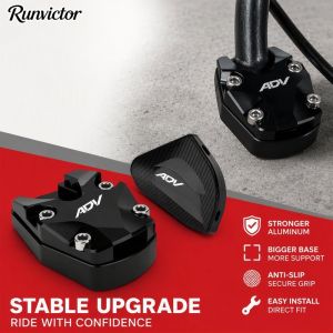 Side Stand Enlarger Pad Kickstand Shoe Cnc Aluminum Anti Slip Wider Base Parking Support For Honda Adv 160 150