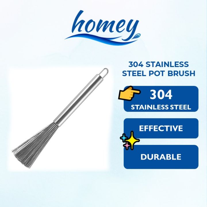 SG Homey German Nano Stainless Steel Wok Brush Home Ladle Wash Wok