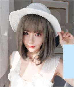 [ hàng hót tặng kèm lưới và lược ] tóc giả nữ nguyên đầu vic ngắn tóc giả bộ cả đầu mái thưa tóc giả cup ngắn ( không kèm nón )