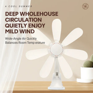Quạt Mini 7 Cánh Kẹp Bàn Treo Tường 220V | Quạt Mini Không Ồn Gió Mạnh Cho Phòng Ngủ Bàn Học