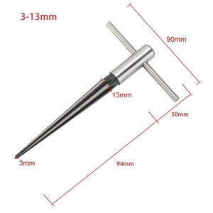[3-13mm & 5-16m] Taper Reamer Baja HSS - Alat Pembesar Lubang Manual Presisi untuk Kayu/Logam (Tirus 1:50 & Multi-Material)