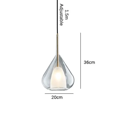 Nordic Creative Glass Pendant Light Led Modern Minimalist Bedroom Bedside Hanging Lamp Dining Bar Counter Chandelier Ceiling Light