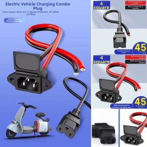 ANANAA 20/45/65cm Electric Vehicle Charging Socket Black 36V Male Female Plug Power Connector Cable High Quality Battery Charging Adapter Socket for Electric Vehicle