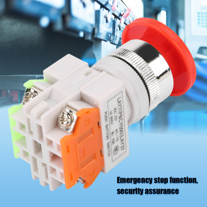 LAY37-11ZS Emergency Stop Button Switch Mushroom Head Button Switch for ...