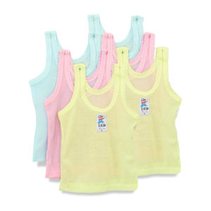 Kaos Dalam Anak Bayi Zed Kids Newborn-7 Tahun Singlet Kaos Kutang Anak Putih & Warna 3 6pc