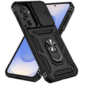 Armor Case For Samsung Galaxy S25 FE S25Edge A17 A07 A56 A26 A36 A16 A06 5G 4G Coque Ring Holder Shockproof Lens Protect Cover