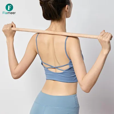 Wooden Yoga Stretching Open Shoulder Physical Workout Balance Support Bar Pole for Body Sculpting Muscle Toning