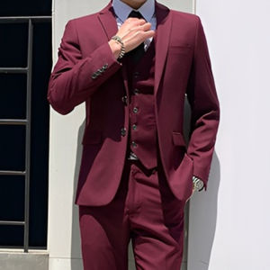 Men’S 3pcs Slim Fit Suit(Blazer+Pants+Vest) Wedding Business Wear Formal Men Suit