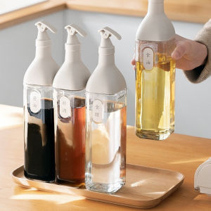 Kitchen Glass Oil Bottle Set Condiments Bottle Organizer Oil Bottle Spice Jars Soy Sauce Seasoning Cooking Oil Dispenser