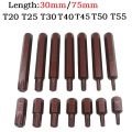 【HOMESTYLISH】 Single Hexagonal Torx Bit 30mm & 75mm Hex Shank T20/T25/T30/T40/T45/T50/T55 Steel Hardened Stylish Store New. 