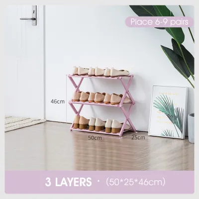 HXR Foldable Multi Layer Doorway Bamboo Shoe Rack Wooden Shoes Storage Stand Organizer Shelf Mini Shoes Rack 鞋架 BTO HDB