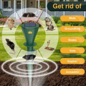 Rat Repellent Garden Yard Mouse Farm Solar Power Repellent Solar Pest Mole Repeller Snake Rat（IP65 waterproof）