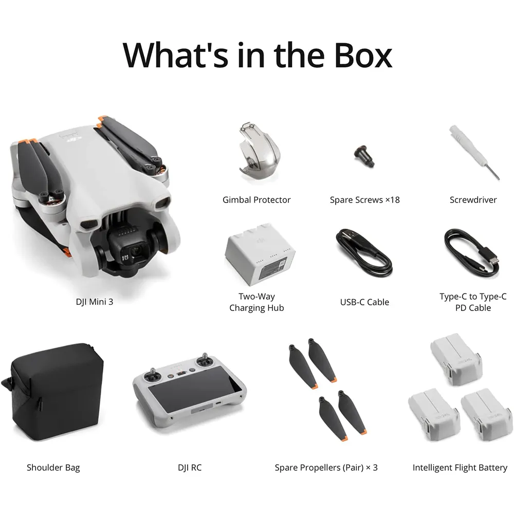 DJI Mini 3 Fly More Combo 4K HDR Drone with DJI RC Remote Controller ...