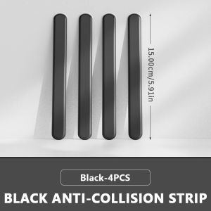 4PCS Car Door Bumper Strip Black Body Protector Anti-scratch & Anti-scuff Protective Strip Body Decoration Strip
