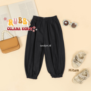 CELANA ANAK PEREMPUAN LINEN RUBBY CELANA KERUT ANAK