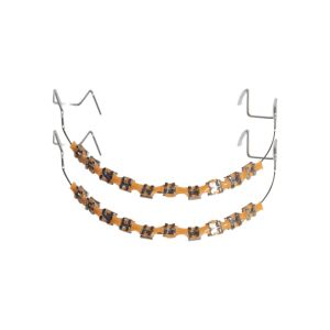 LITUILI 1 Pair Với dây kim loại Trang trí răng tạm thời Đồ trang trí nha khoa Đầy màu sắc Dây chằng chỉnh nha Phụ kiện Khung giả Giá đỡ kim loại Răng