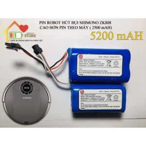 (DUNG LƯỢNG 5200 mAH) PIN ROBOT HÚT BỤI SHIMONO ZK808 DUNG LƯỢNG NÂNG CẤP  (5200 mAH)