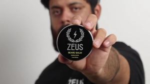 ZEUS Beard Balm Leave‑In Conditioner for Men Styling Balm (Sandalwood) Softens Coarse Hair Reduces Frizz & Keeps Facial Hair Shaped All Day with Strong Premium Grooming Control (Made in USA) 2oz