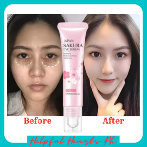 Sakura Eye Serum for eyebag dark circle firming lifting Eye serum for fine lines wrinkles Removes Eyebags And UnderEye Circles Flattens Glowing and Radiant Eyes for Youthful Fast Improve Under Eye Skin Tone Eyebag Remover Eye Puffiness Remover Anti Aging