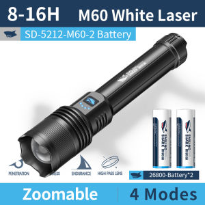 SmilingShark Original Torchlight Flashlight Super Bright Led M80 Powerful 5000LM Zoomable USB Rechargeable Torch Light Waterproof Home Emergency Outdoor Dog Walking Camping Hking Fishing Lighting