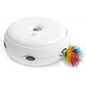 Homerun Smart Interactive Cat Toy | 6-Hole Random Feather Pops to Trigger Hunting Instincts | Auto Day/Night Mode + 3 Play Modes | Spare Feather