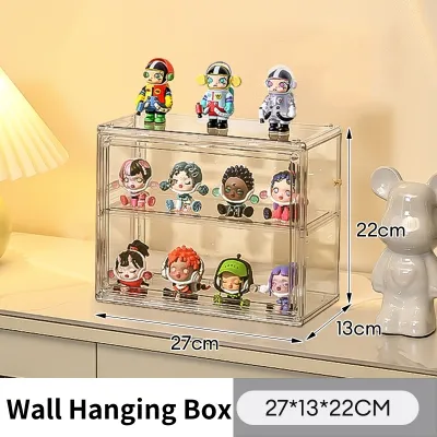 Bren Multi-Compartment Acrylic Display Case for Toys/Boots/Games - Transparent Stackable Organizer