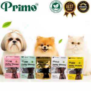 Primo Dog Jerky Treats Pure Beef with Moringa (Malunggay) 50g 4 pcs Bundle 4 Flavor Superfood Pet Treats Jerky Chewy