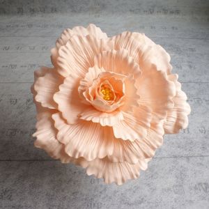 TI9P Artificial Flowers PE Foam Rose Silk 30cm Rose Branch Peony Simulation Rose Flowers Wedding Backdrop