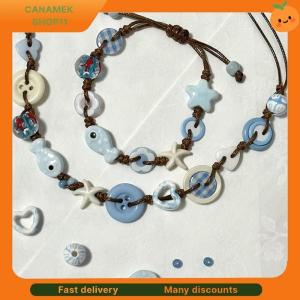 ❣️❣️❣️ Ceramic Boho Fish Star Beaded Woven Bracelets Temperament Holiday Style Jewelry Accessories