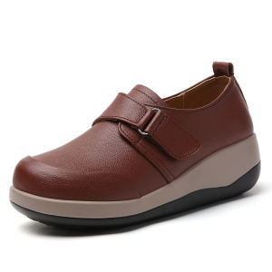 Women Shoes Casual Shoes Loafer Cowhide Leather Flats Slip Ons Platform Shoes Topsider for Ladies
