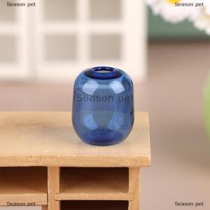 [COD] Season pet บ้านตุ๊กตา1:12แจกันแก้วขนาดเล็กใสโถใส่กระถางดอกไม้โถแก้วกระถางดอกไม้ของเล่นตกแต่งสวนบ้าน