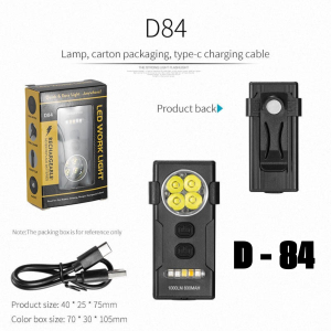 Đèn Pin Mini EDC Đa Năng Siêu Sáng D85 Sáng Đạt 2000lume Pin Lipo 2000mah Có Nam Châm Khuy Cài Và Sáng Cob