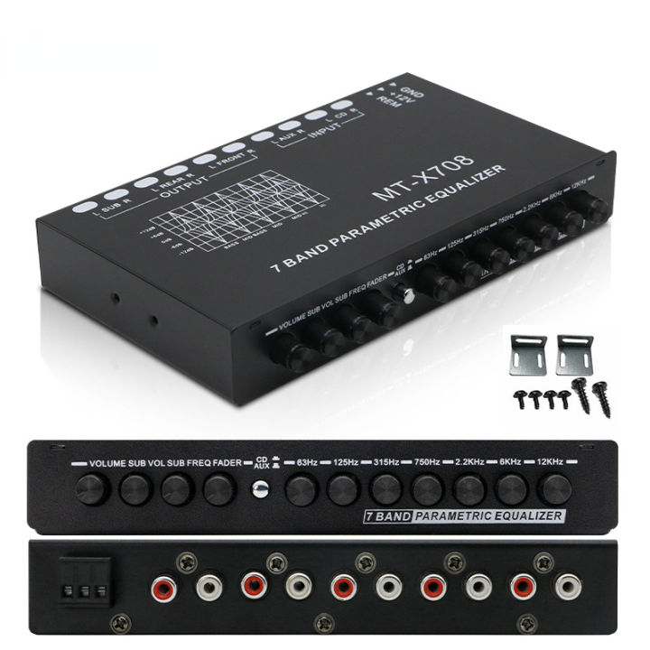 (Dikirim Dari Jakarta) 7 Band Equalizer Audio Mobil Penyetelan EQ