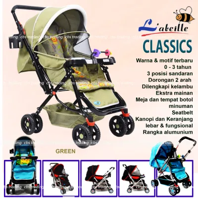 Labeille Classic Baby Stroller A019T Lightweight - Labeille Kereta Dorong Bayi