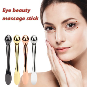 DECINIEE 1 Pcs Mini Steel Ball/Ceramic Eye Cream Massage Stick Roll-ball Eye Massage Stick Eyes Cream Spoon Remove Wrinkles and Dark Circles