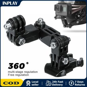 Motorcycle Helmet Arm Set for Gopro Hero 10 9 8 7 6 5 4 3 Yi Osmo Action Sports Camera Mount Full Face Holder Accessories Sets Motorcycle Camera Holder Set Adjustable Helmet Chin Mount for Hero 3/4/5/6/7/8